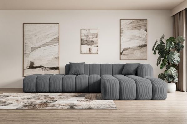 ALTDECOR Ecksofa OLEA-L2, Sofa Praktische Bequeme Funktionsecke Couch L-Form Eckcouch, Corner Sofa U-Form Vielseitige Sofa Wohnlandschaft Wohnzimmer