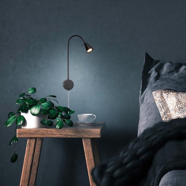 Briloner LED Wandleuchte Tusa schwarz 5W, warmweiß Bild 3