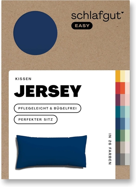 Schlafgut Kissenbezug EASY Jersey, (1 Stück), Kissenhülle mit Reißverschluss, weich und saugfähig, Kissenbezug