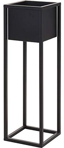 Modernes Wohnzimmer Blumenbeet, 21 x 21 x 70 cm schwarz - Home Styling Collection