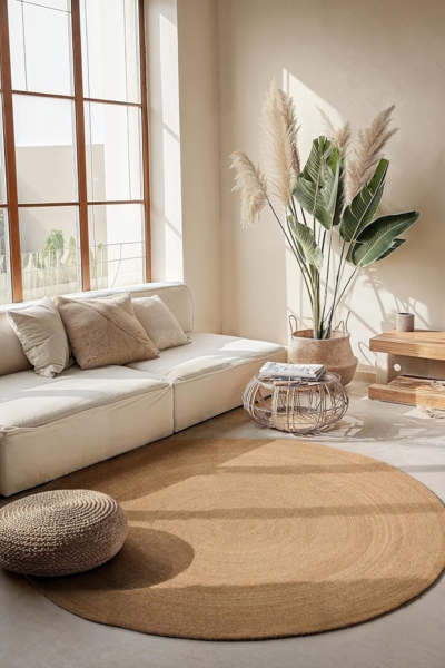 HANSE Home Teppich Rangpur Juteteppich, rund, Höhe: 10 mm, Handgewebt, Jute, Natur, Wohnzimmer, Flur, Klassisch, Boho, Skandi