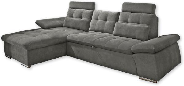 ED Exciting Design Nalo – Modernes Schlafsofa mit Bettkasten, verstellbaren Armlehnen und luxuriöser Uran Mikrofaser. Inklusive zwei Kopfstützen, in verschiedenen Farben wählbar