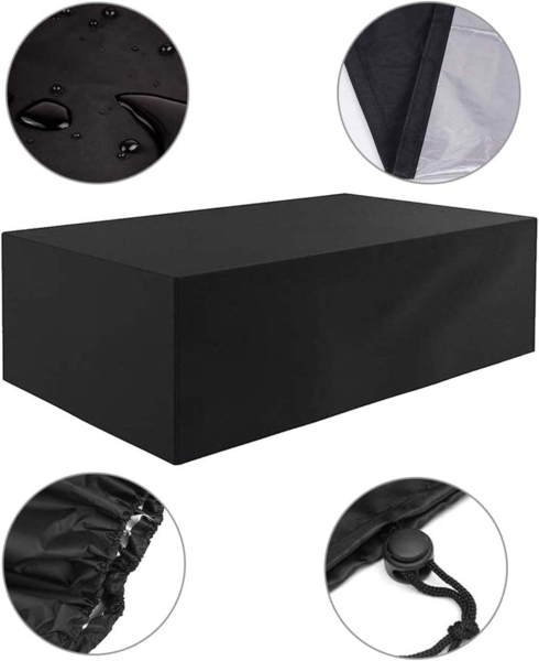 Gartenmöbel Abdeckung, Abdeckplane für Gartenmöbel Wasserdicht Winterfest, Alle Größen Atmungsaktiv Oxford Schutzhülle Gartenmöbel Rechteckig UV-Outdoor Furniture Cover Bild 4