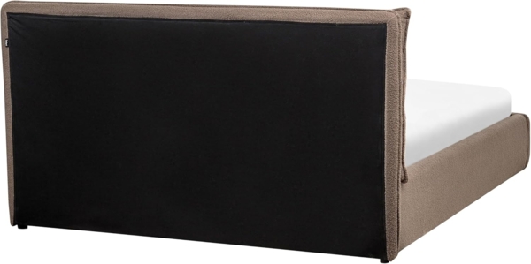 Bett mit Stauraum Bouclé BAJONNA 160 x 200 cm Braun Bild 5