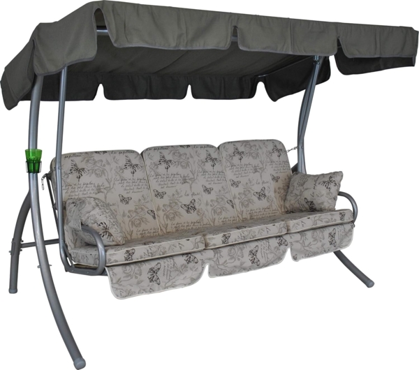 Hollywoodschaukel Comfort Schmetterling beige