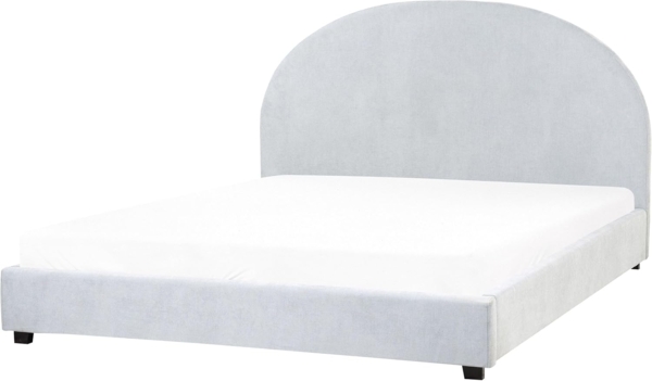 Bett mit Lattenrost Stoff VAUCLUSE 160 x 200 cm Hellblau