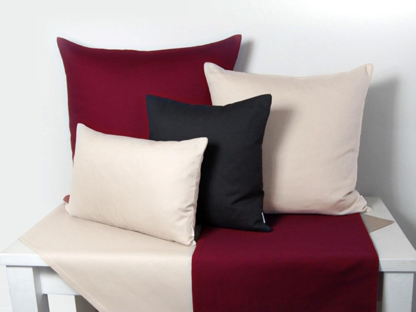 Kissenhülle ca. 50x50 cm 100% Baumwolle natur beties "Farbenspiel" Bild 6