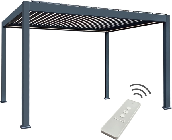 Osoltus E Bioclimatic Lamellen Pergola, elektrisch, Aluminium anthrazit, 4x3 m