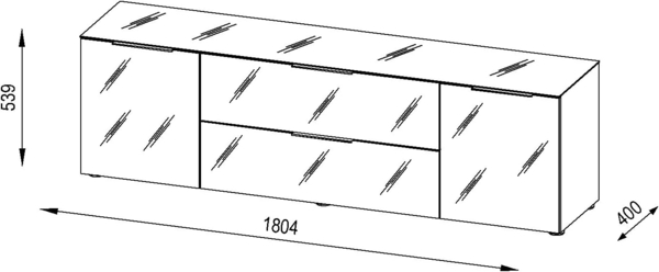 Maja Lowboard 7823 Riviera-Eiche - Glas Anthrazit Matt Bild 2