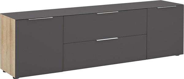 Maja Lowboard 7823 Riviera-Eiche - Glas Anthrazit Matt Bild 1