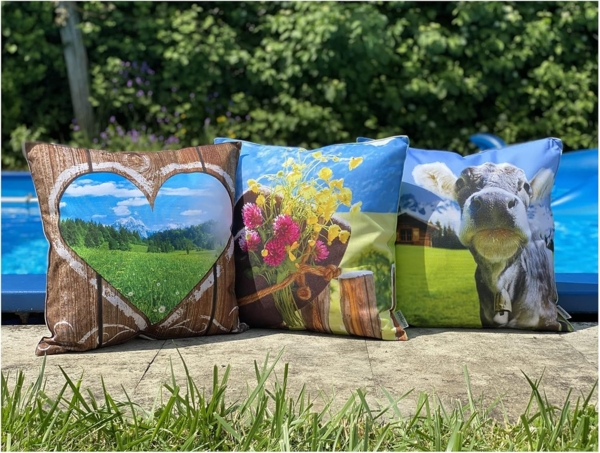 heimtexland Dekokissen Outdoorkissen 45x45 Outdoor Garten Deko Kissen, Lotus Effekt, schmutz- und wasserabweisend, inkl. Füllung Bild 6