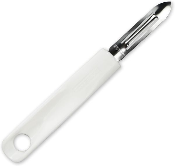 FACKELMANN Schäler Gemüse, Stahl, Weiß