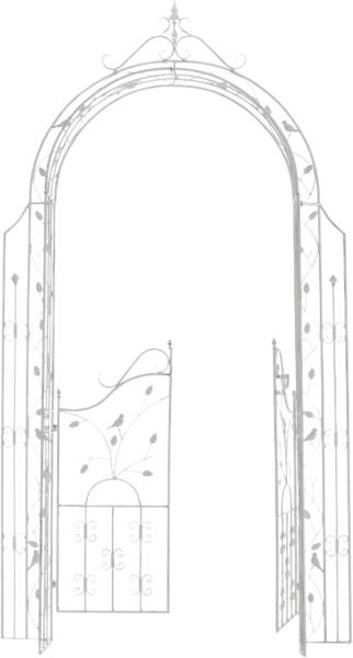 CLP Rosenbogen Grenada mit Tor,antik weiß Bild 2