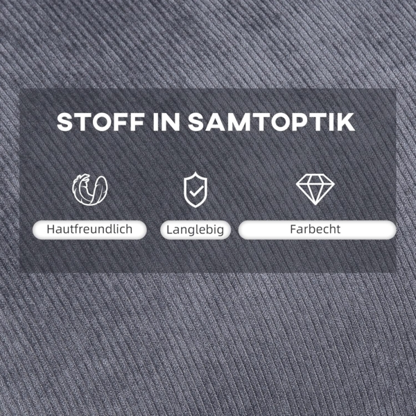 HOMCOM Relaxsessel Sessel, Polsterstuhl, inkl. Kissen, 68 cm x 91.5 cm x 88 cm, Grau (Relaxsessel, 2-St, Ohrensessel), für Schlafzimmer, Wohnzimmer Bild 5