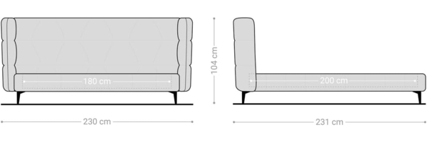 Polsterbettgestell Capujo 180x200 cm Mikrofaser Taupe Vintage Bild 7
