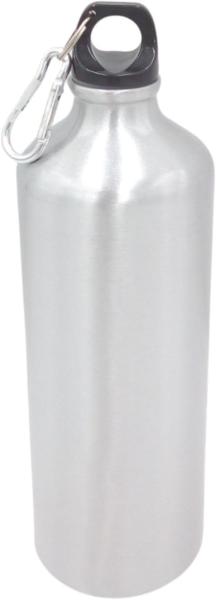 Aluminium Trinkflasche 1000ml farbig mit Karabiner Wasserflasche Sportflasche