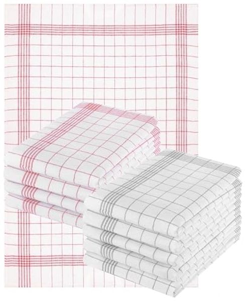 Betz Geschirrtuch 10er Set 50 x 70 cm Halbleinen Geschirrtücher MCT-11 HL, (Set, 10-tlg, 10 Geschirrtücher), Geschirrhandtuch Gläsertuch Jacquard Gläsertücher Küchentuch Handtuch