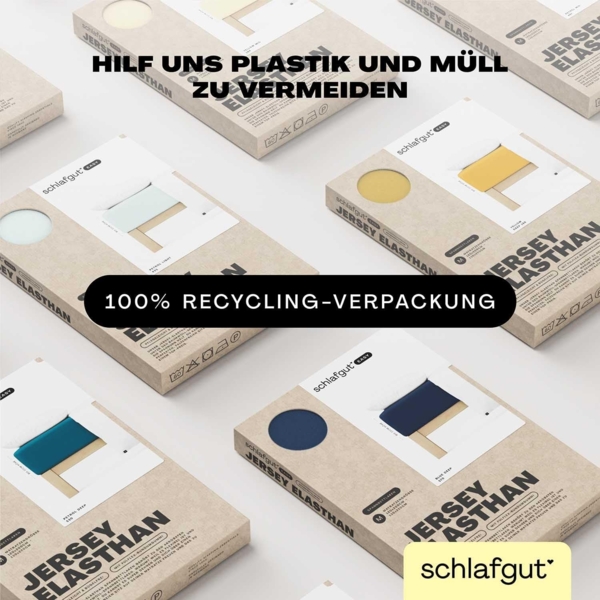 Schlafgut Spannbettlaken EASY Jersey Elasthan Boxspring, Jersey, Gummizug: rundum, (1 Stück), MADE IN GREEN by OEKO-TEX® Bild 7