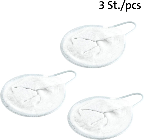 WESTMARK Teesieb 3 Stück, Ø 9 cm, für je 4 Tassen, Baumwolle, Weiß, Teenetze, Baumwolle, Edelstahl 18/8 Bild 2