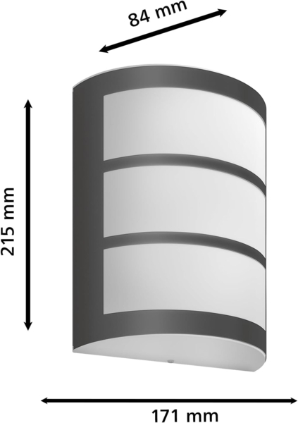 Philips LED Außenwandleuchte Python anthrazit mit Bewegungssensor warmweiß Bild 3