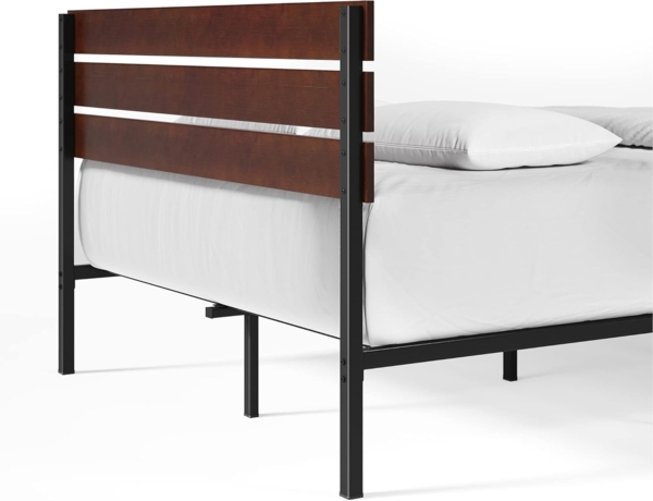 Zinus Figari Plattformbett 31 cm aus Bambus und Metall mit Lattenrost | Lattenrost aus Stahl | Einfache Montage | 160x200 cm | Kaffeebohnen Bild 12