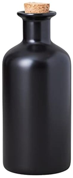 Maxwell & Williams IA0043 Vorratsflasche Schwarz EPICURIOUS mit Verschlusskorken, Porzellan, in Geschenkbox