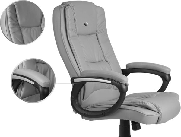 Sofotel Porto Chair, Kunstleder, Grau, Standard Bild 6