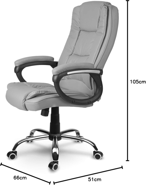 Sofotel Porto Chair, Kunstleder, Grau, Standard Bild 3