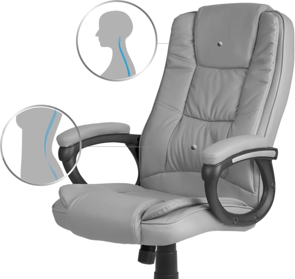 Sofotel Porto Chair, Kunstleder, Grau, Standard Bild 7