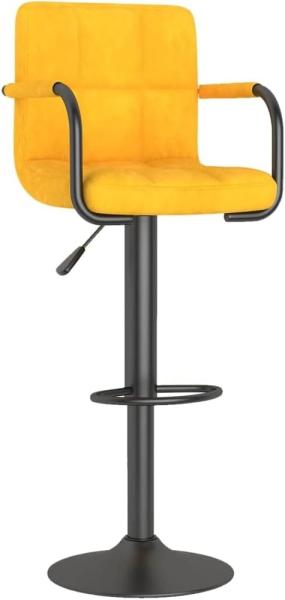 vidaXL Barhocker Senfgelb Samt, Drehbar [334655]