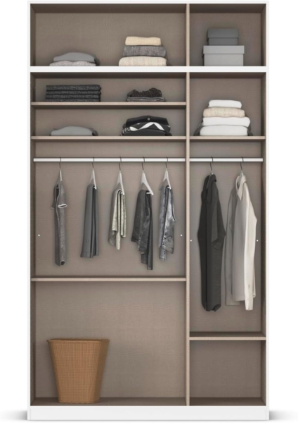 Rauch Möbel Lagoa, Kleiderschrank, Garderobe für Schlafzimmer, Kinderzimmer, Jugendzimmer 6-türig, 2 Schubladen, mit Zubehör Classic, Farbe Eiche Sonoma, Holz, Breite 136 cm Bild 7