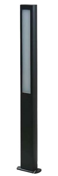 Lucande LED Pollerleuchte Mhairi, LED-Leuchtmittel fest verbaut, warmweiß, Modern, Aluminium-Druckguss, Acryl, anthrazit, weiß, 2 flammig, inkl.