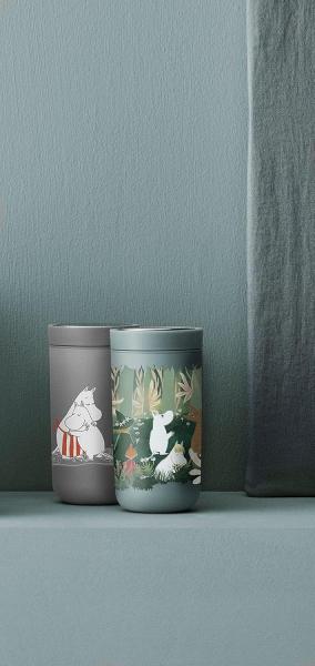 Stelton To Go Click Becher Moomin, Trinkbecher, Cup, Edelstahl, Kunststoff, Soft Light Grey, 200 ml, 1370-4 Bild 3