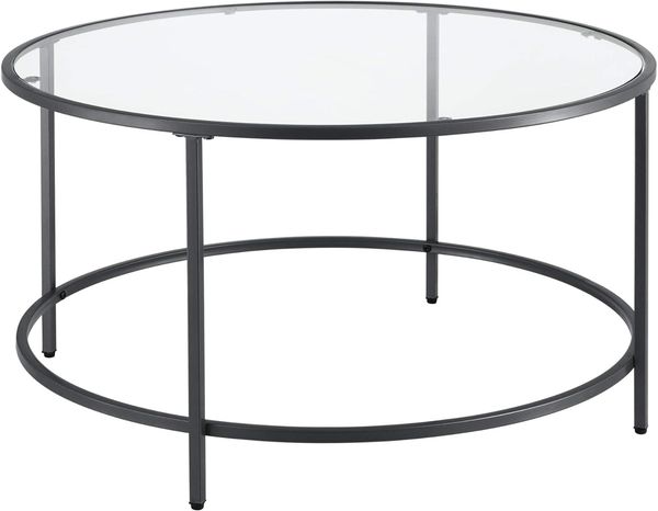 Couchtisch Kouvola Stahlgestell 84 x 45,5 cm Schwarz en. casa