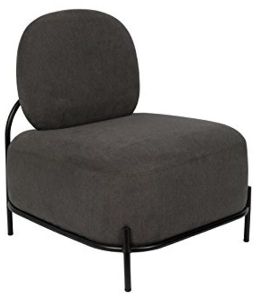 White Label Living Polly Lounge Sessel Retro Look in Grau