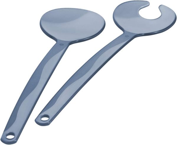 Rotho Onda Salatbesteck, Kunststoff (PP) BPA-frei, blau, 30,5 x 8,0 x 1,0 cm