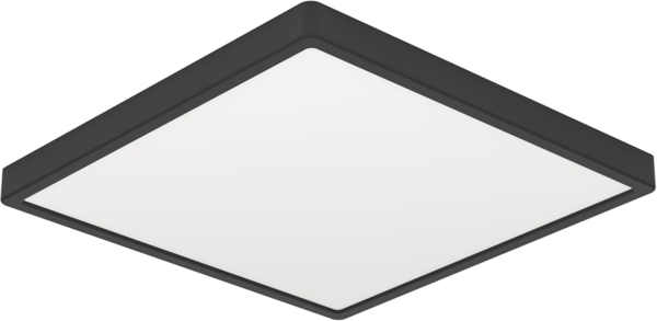 EGLO LED Deckenleuchte Fueva 6, quadratische Deckenlampe, Aufbaulampe aus Kunststoff in Schwarz und Weiß, Deckenbeleuchtung warmweiß-kaltweiß, 39x39 cm