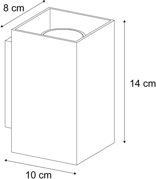Qazqa Wandleuchte Sandy, ohne Leuchtmittel, GU10, Beige, Modern, Aluminium, 2-flammig Bild 3