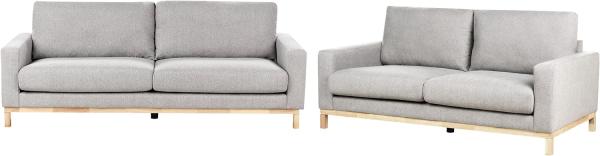 5-Sitzer Sofa Set grau hellbraun SIGGARD