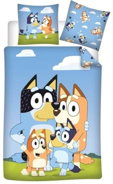 Bluey Bettbezug – Kinderbett Bettwäsche 140x200 cm + Kissenbezug