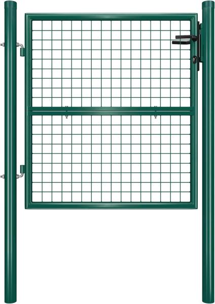 Songmics Gartentor, abschließbar, grün, 106x90 cm (Gitterplatte mit seitlichen Pfosten)