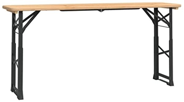 vidaXL Biertisch Klappbar 170x50x75/105 cm Massivholz Tanne 363114