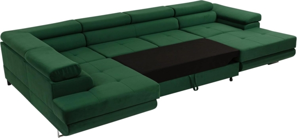 Ecksofa Torezio Bis mit Bettkasten, Schlaffunktion und Einstellbare Kopfstützen (Farbe: Soft 066 + Lux 03, Seite: Links) Bild 4