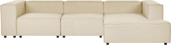 3-Sitzer Ecksofa 'APRIC', Beige, Leinen, ohne Ottomane, Links