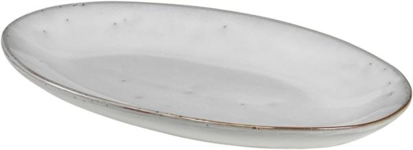 Broste Copenhagen NORDIC SAND Platte oval S 13,6Â xÂ 22Â cm