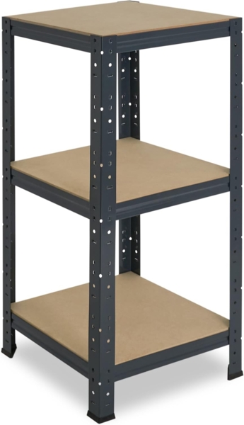 shelfplaza HOME 100x30x30 cm Schwerlastregal in anthrazit mit 3 Böden und 175 kg Traglast pro Boden