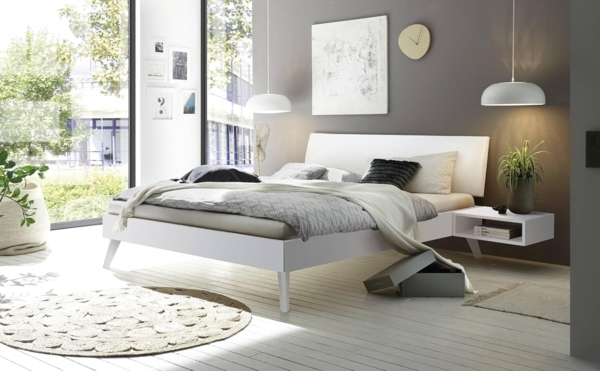 Hasena Trento Pesaro Massivholzbett 120x200 Buche weiss deckend, lackiert 25 Bild 2