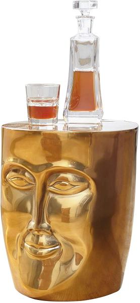 Wohnling Beistelltisch MAKA 32,5 x 39 x 35 cm Aluminium Couchtisch orientalisch