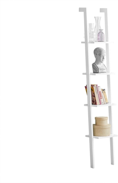 Leiterregal 'FRG15-W', weiß mit vier Böden