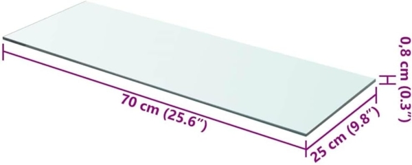 vidaXL Regalböden 2 Stk. Glas Transparent 70x25 cm 3051570 Bild 2